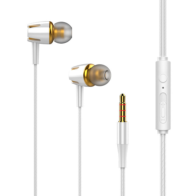 JMT-147786 Wired In-Ear Headphones with Microphone for Gaming and Music, Silicone Earplugs, 110cm TPE Cable