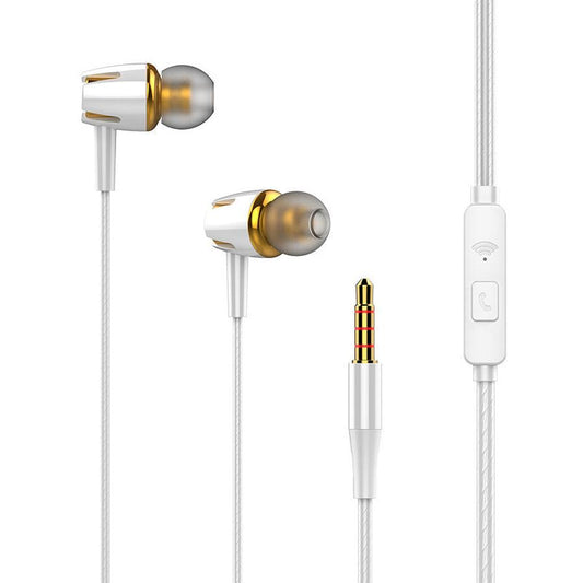 JMT-147786 Wired In-Ear Headphones with Microphone for Gaming and Music, Silicone Earplugs, 110cm TPE Cable