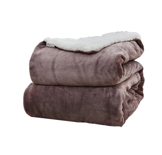 JMT-148042 Soft Plush Washable Jacquard Throw Sherpa Fleece Blanket - 50"x60"