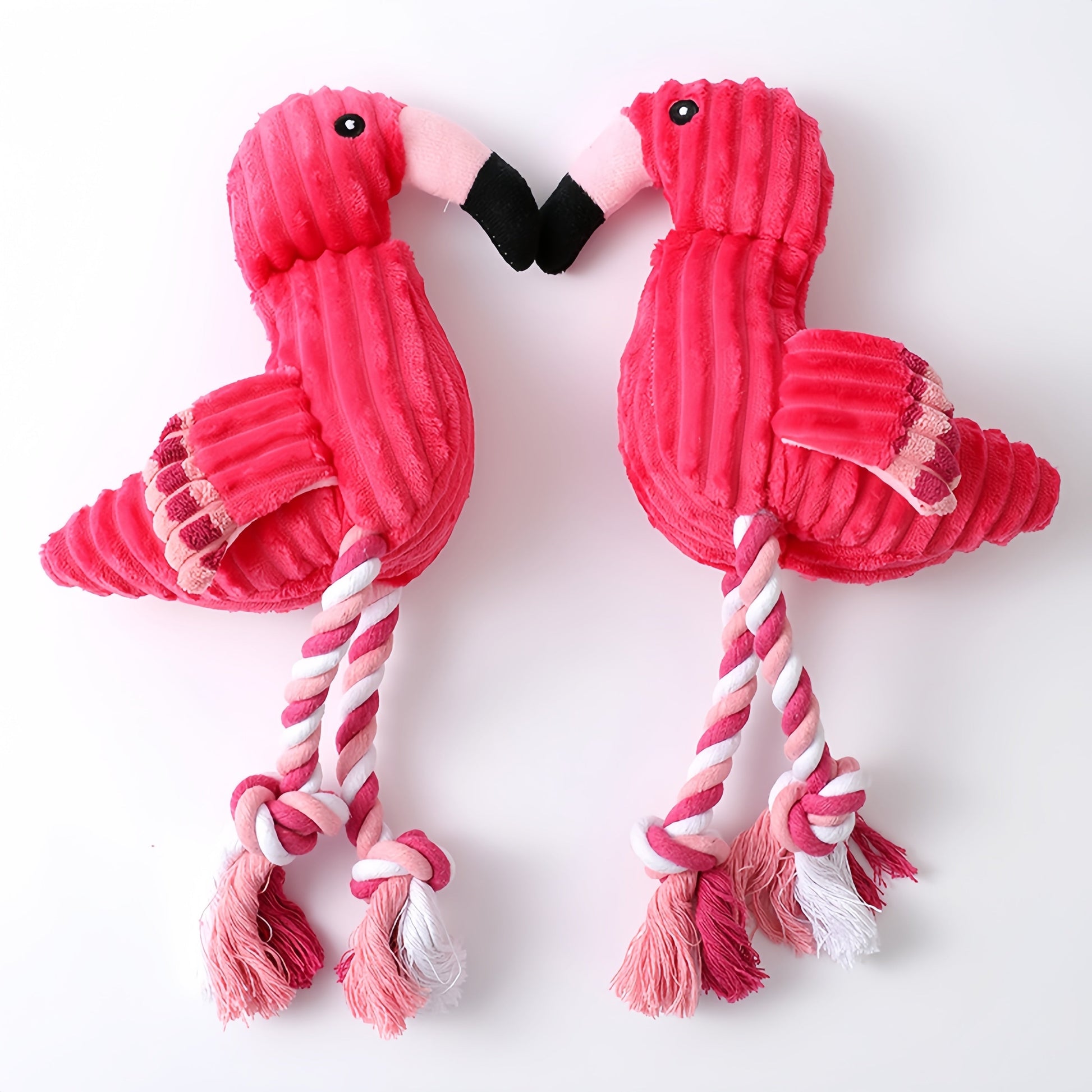 JMT-148106 Plush Animal Shape Squeaky Dog Toy - Durable Corduroy Design for Small and Large Dogs