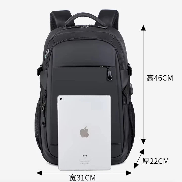 JMT-148298 15.6-Inch Waterproof Oxford Polyurethane Backpack for Daily Business and Travel