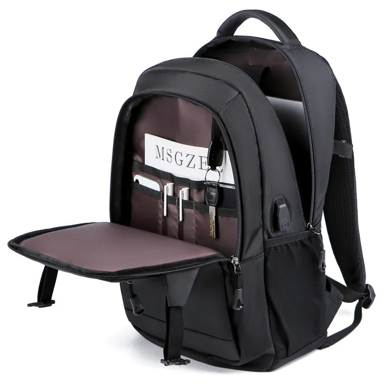 JMT-148298 15.6-Inch Waterproof Oxford Polyurethane Backpack for Daily Business and Travel