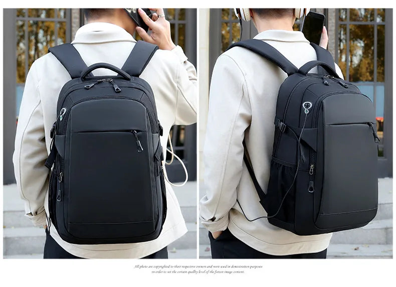 JMT-148298 15.6-Inch Waterproof Oxford Polyurethane Backpack for Daily Business and Travel