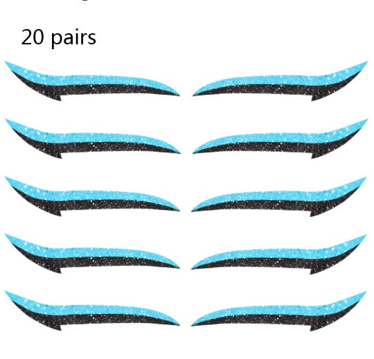 JMT-148554 Reusable Eyeliner Stickers in Multiple Colors – 10 Stickers per Pair, Various Designs Available