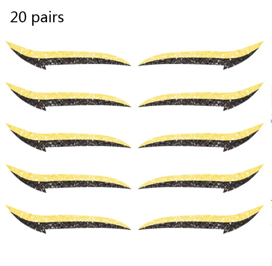 JMT-148554 Reusable Eyeliner Stickers in Multiple Colors – 10 Stickers per Pair, Various Designs Available