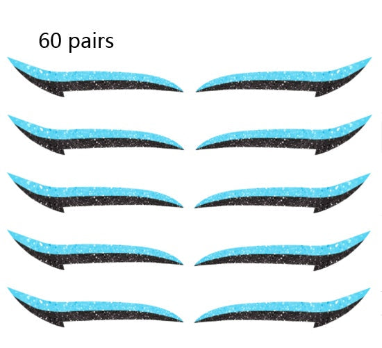 JMT-148554 Reusable Eyeliner Stickers in Multiple Colors – 10 Stickers per Pair, Various Designs Available