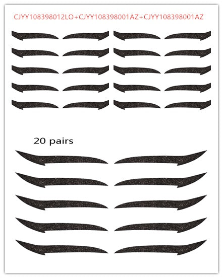 JMT-148554 Reusable Eyeliner Stickers in Multiple Colors – 10 Stickers per Pair, Various Designs Available