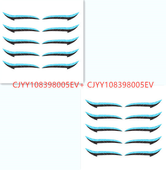 JMT-148554 Reusable Eyeliner Stickers in Multiple Colors – 10 Stickers per Pair, Various Designs Available