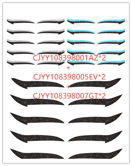 JMT-148554 Reusable Eyeliner Stickers in Multiple Colors – 10 Stickers per Pair, Various Designs Available