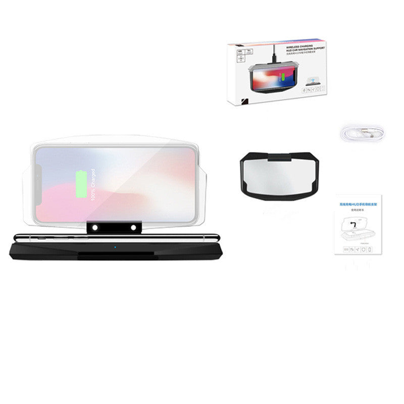 JMT-148810 Universal Wireless Charging Car Head-Up Display with Smartphone Navigation Bracket