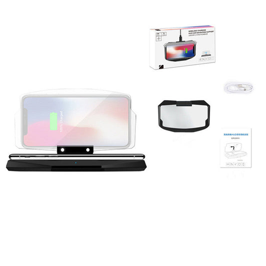 JMT-148810 Universal Wireless Charging Car Head-Up Display with Smartphone Navigation Bracket