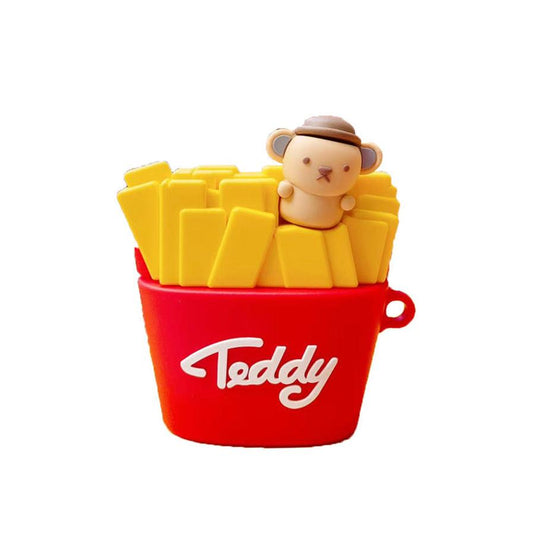 JMT-148938 Cute Bear Earphone Case for AirPods Pro 1/2/3 - Silicone Cartoon Design