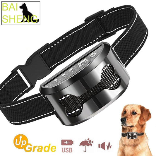 JMT-148938 Ultrasonic Adjustable Dog Bark Control Collar with USB Rechargeable Battery