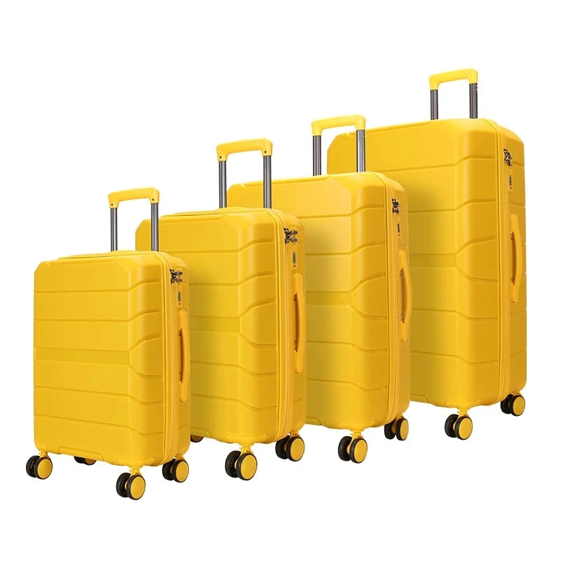 JMT-149002 4-Piece Multifunctional PP Trolley Luggage Set for Travel - 14, 20, 24, and 28 Inch Sizes