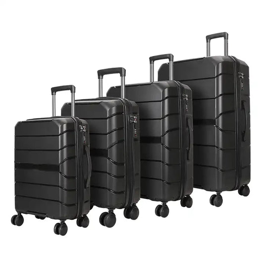 JMT-149002 4-Piece Multifunctional PP Trolley Luggage Set for Travel - 14, 20, 24, and 28 Inch Sizes