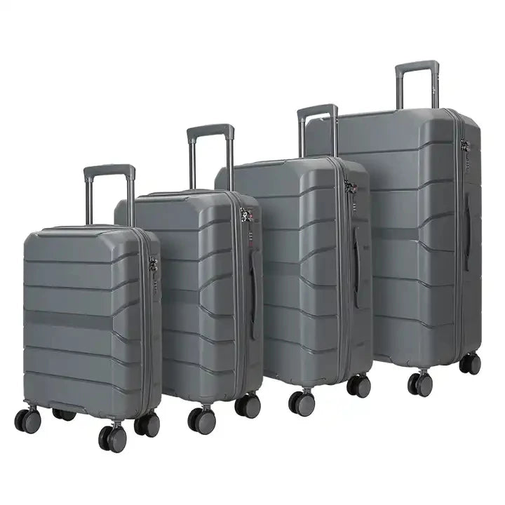 JMT-149002 4-Piece Multifunctional PP Trolley Luggage Set for Travel - 14, 20, 24, and 28 Inch Sizes