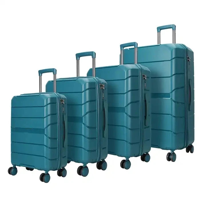 JMT-149002 4-Piece Multifunctional PP Trolley Luggage Set for Travel - 14, 20, 24, and 28 Inch Sizes