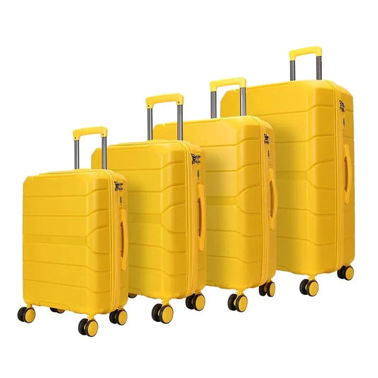 JMT-149002 4-Piece Multifunctional PP Trolley Luggage Set for Travel - 14, 20, 24, and 28 Inch Sizes