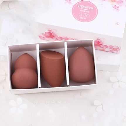 JMT-149258 Hydrophilic Polyurethane Gourd-Shaped Powder Puff - 3 Pack, Skin-Friendly, Wet & Dry Use