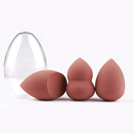 JMT-149258 Hydrophilic Polyurethane Gourd-Shaped Powder Puff - 3 Pack, Skin-Friendly, Wet & Dry Use