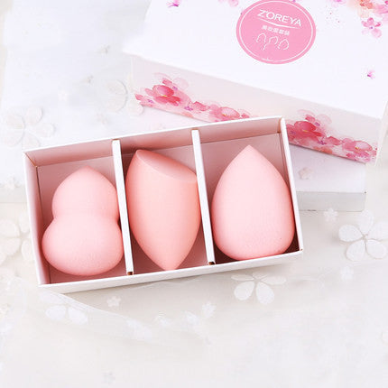 JMT-149258 Hydrophilic Polyurethane Gourd-Shaped Powder Puff - 3 Pack, Skin-Friendly, Wet & Dry Use