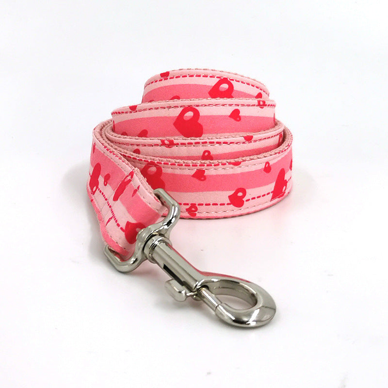 JMT-149770 Durable Pet Dog Collar and Leash Set in Comfortable Fabric, Multiple Sizes Available