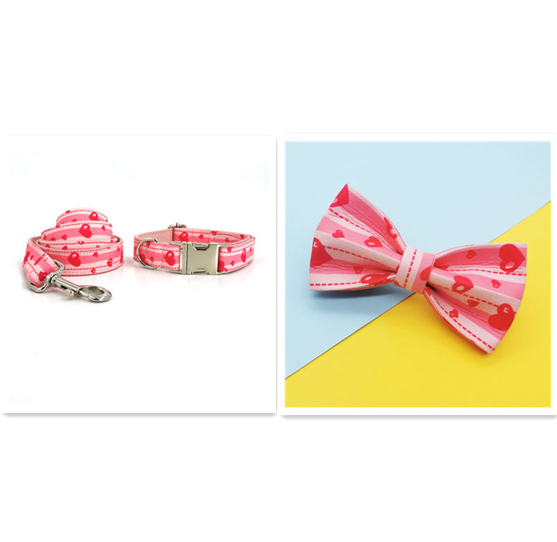 JMT-149770 Durable Pet Dog Collar and Leash Set in Comfortable Fabric, Multiple Sizes Available