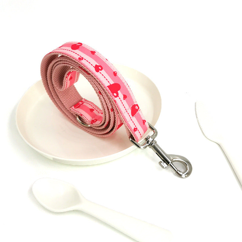 JMT-149770 Durable Pet Dog Collar and Leash Set in Comfortable Fabric, Multiple Sizes Available