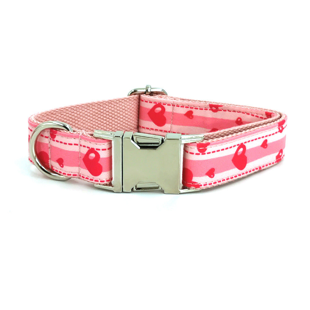 JMT-149770 Durable Pet Dog Collar and Leash Set in Comfortable Fabric, Multiple Sizes Available