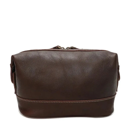 JMT-149962 Vintage Men's Leather Cosmetic Pouch for Grooming Essentials
