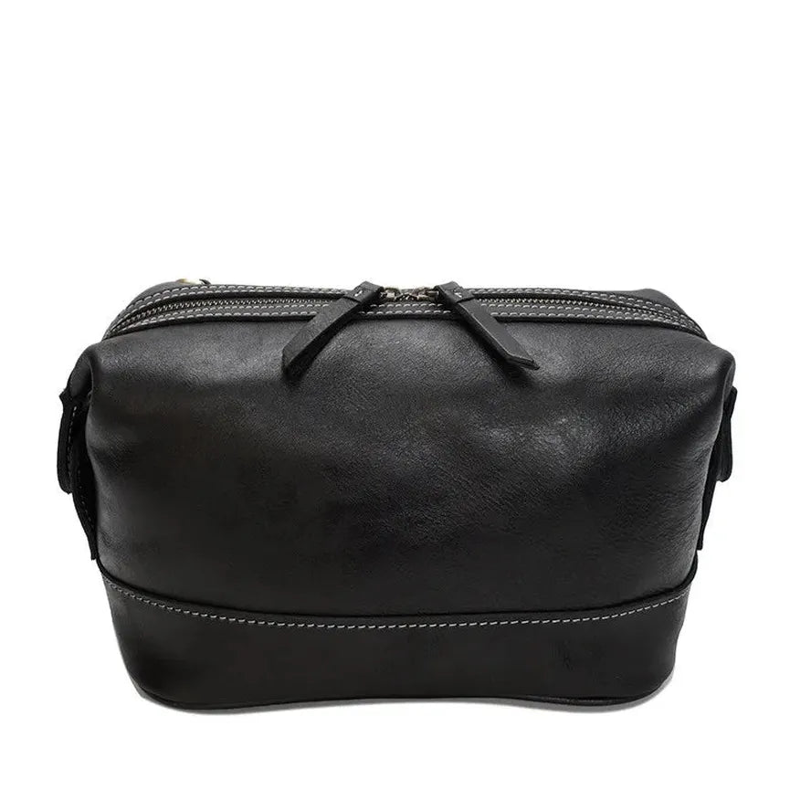 JMT-149962 Vintage Men's Leather Cosmetic Pouch for Grooming Essentials