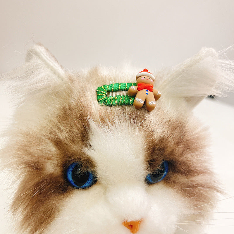 JMT-150090 Christmas-Themed Pet Hair Accessories Set for Cats and Dogs - 3, 6, or 8 Pieces Including Festive Designs