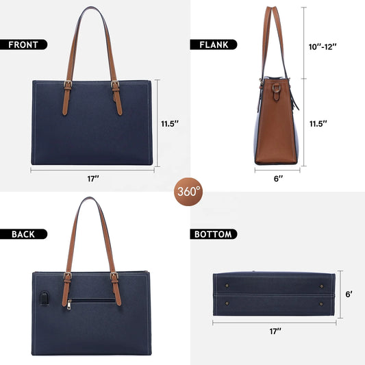 JMT-150090 Custom Ladies Handbags Set - 2pcs Shoulder Bags with Wallet for Office and Laptop Use