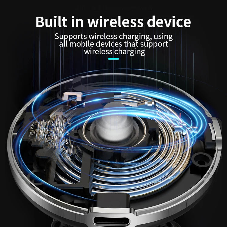 JMT-150090 Universal 10W Wireless Car Phone Holder with 360-Degree Rotation for Air Vent Mount