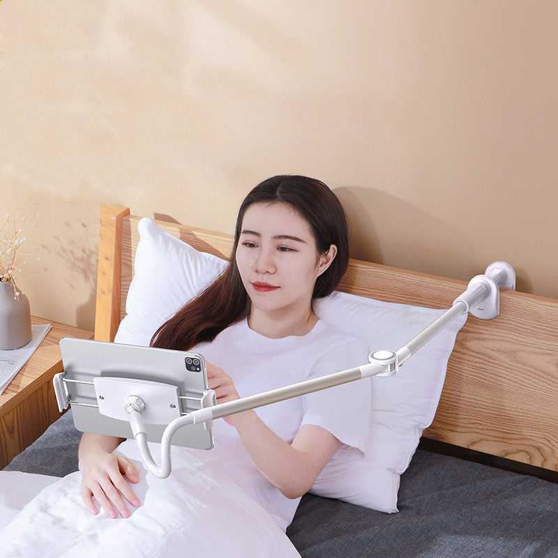 JMT-150282 Long Arm Bedside Phone Stand - Adjustable Lazy Bracket for Desk Use in Space Gray or Silver