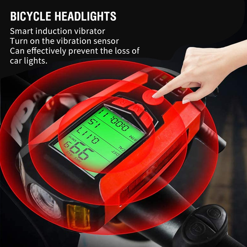 JMT-150346 Wireless Bicycle Headlight with Code Meter