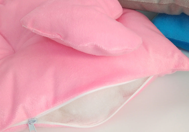 JMT-150730 Cozy Nest for Small and Medium Dogs - Soft Cloth Bed in Pink, Gray, and Blue