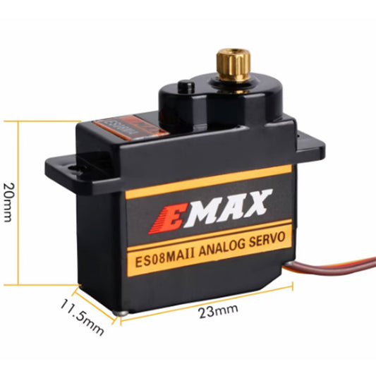 JMT-150730 Miniature Metal Steering Gear ES08MA with Copper and Rubber Teeth, Surface Mount, for Various Applications
