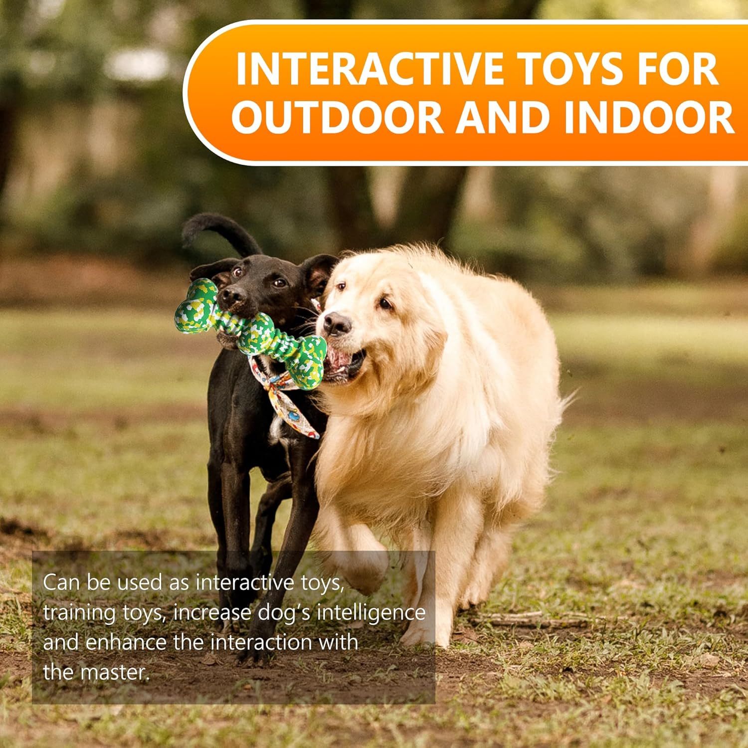 JMT-151562 Durable Natural Rubber Chew Toy for Medium to Large Dogs, Aggressive Chewers, Unique Camouflage Design