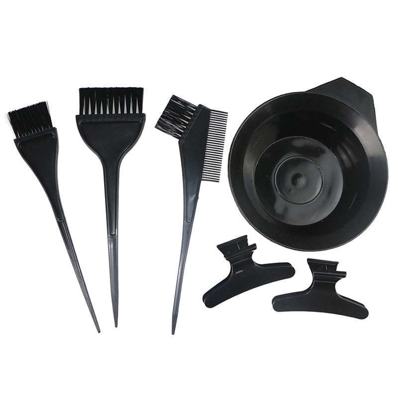 JMT-151562 Three-Piece Hair Dye Application Kit with Brush, Bowl, and Hairpin - Black