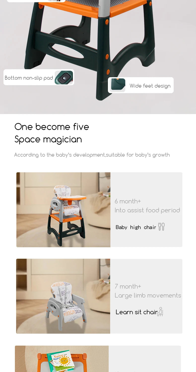 JMT-151690 Multifunctional Portable Baby Feeding Chair for Dining & Eating Activities