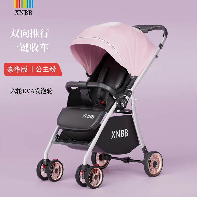 JMT-151754 Foldable Travel Stroller with Bidirectional Push and Adjustable Recline for Infants and Toddlers