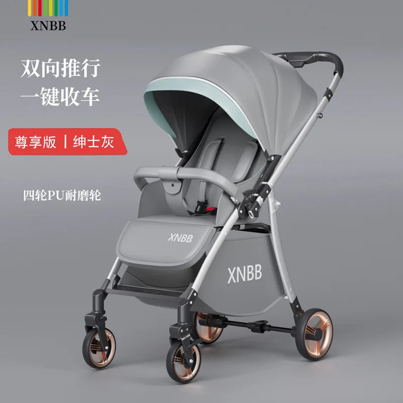 JMT-151754 Foldable Travel Stroller with Bidirectional Push and Adjustable Recline for Infants and Toddlers
