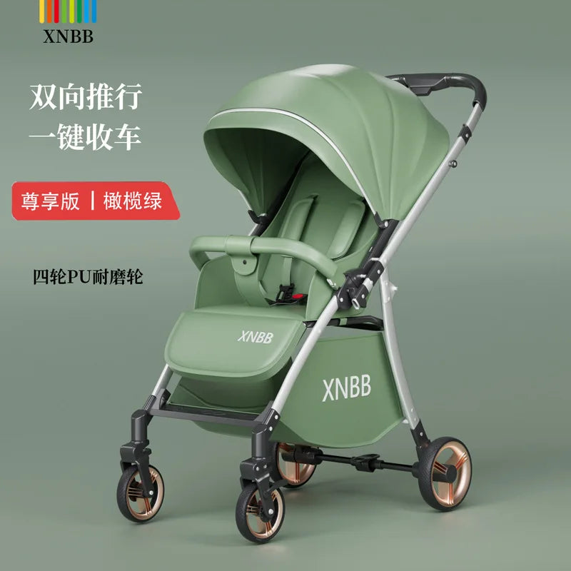 JMT-151754 Foldable Travel Stroller with Bidirectional Push and Adjustable Recline for Infants and Toddlers