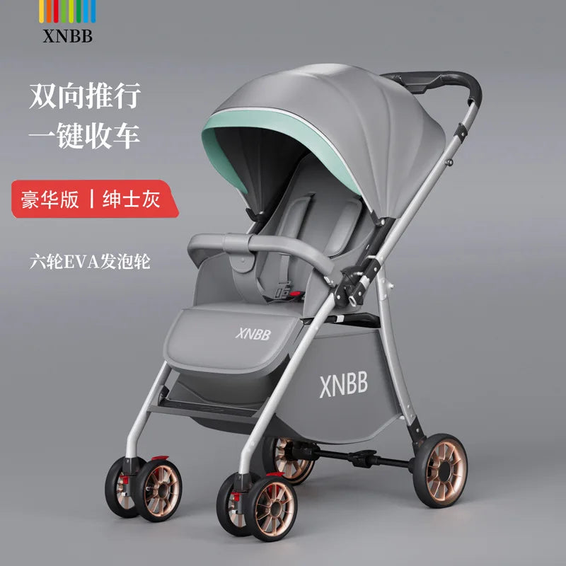 JMT-151754 Foldable Travel Stroller with Bidirectional Push and Adjustable Recline for Infants and Toddlers