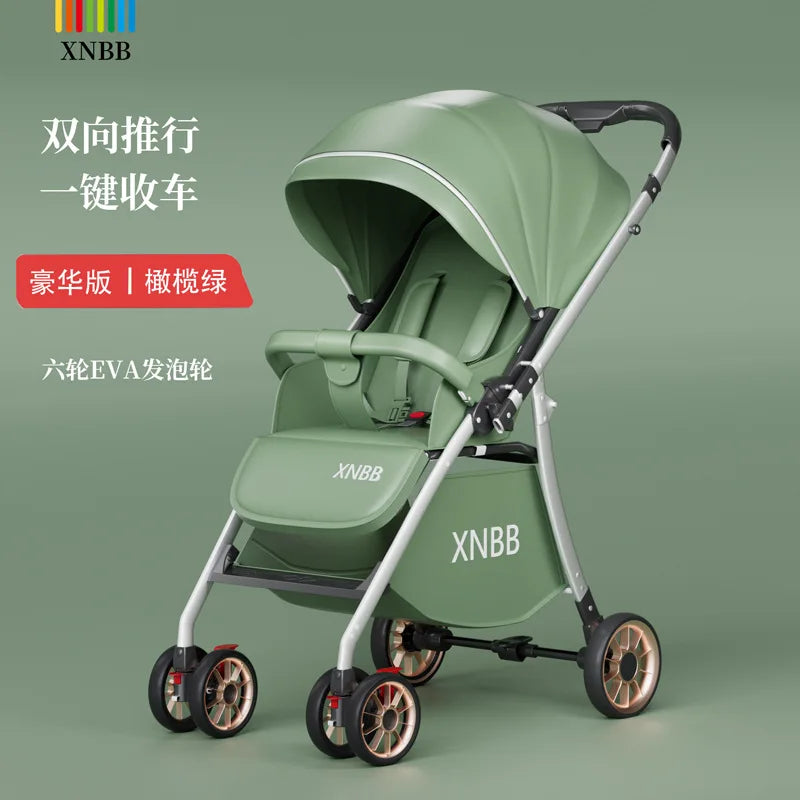 JMT-151754 Foldable Travel Stroller with Bidirectional Push and Adjustable Recline for Infants and Toddlers