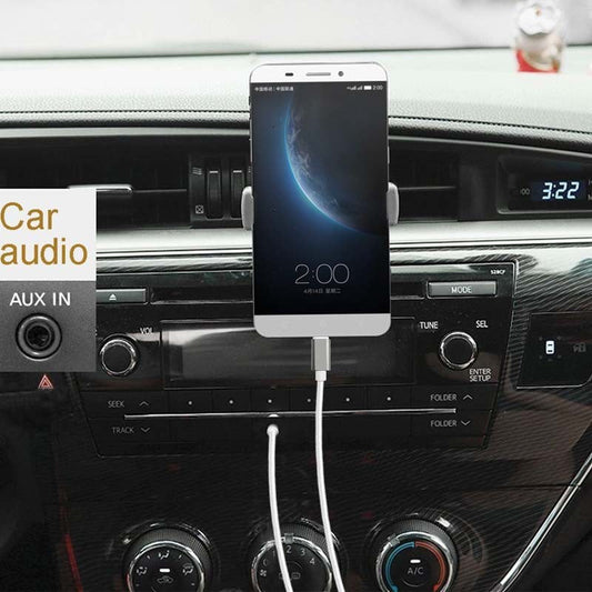 JMT-151754 Type-C to 3.5mm Audio Auxiliary Cable - Braided for Vehicle and Device Connection