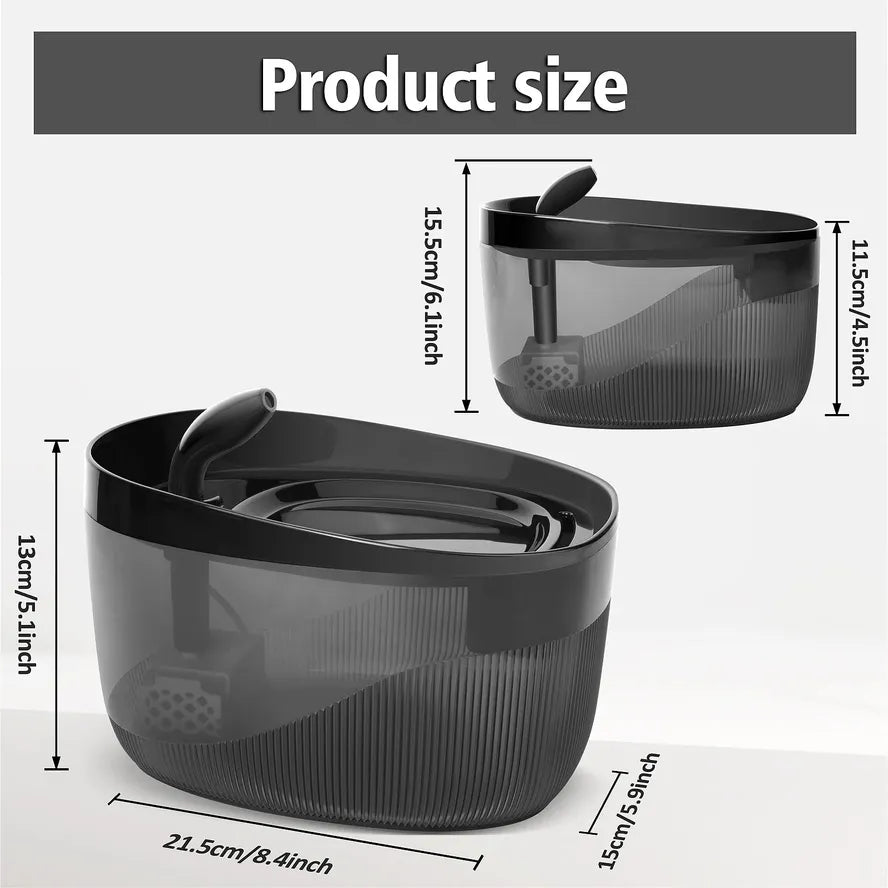 JMT-151946 Quiet Multi-Layer Filtration Pet Drinking Fountain for Cats and Dogs