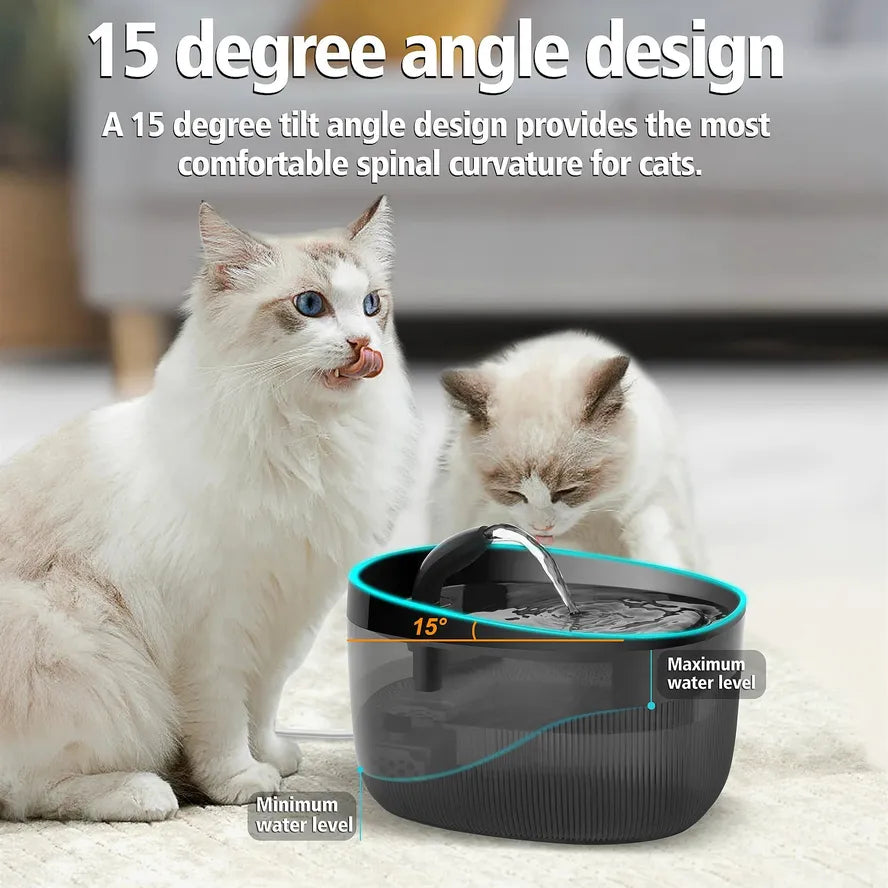 JMT-151946 Quiet Multi-Layer Filtration Pet Drinking Fountain for Cats and Dogs