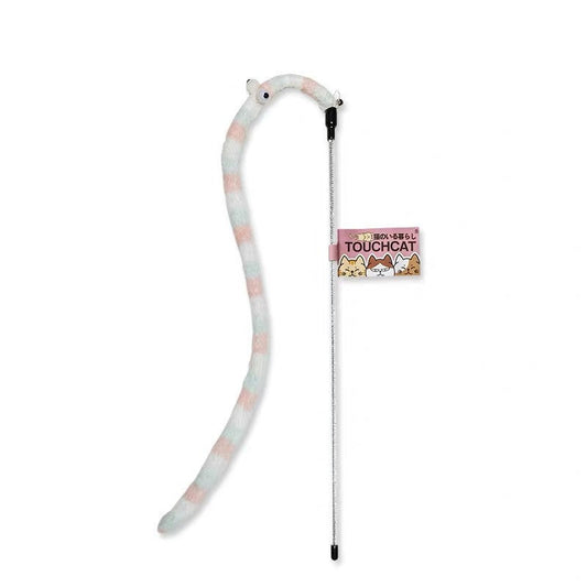 JMT-152714 Interactive Feather Cat Dangler Toy - Bite Resistant Stick for Engaging Playtime